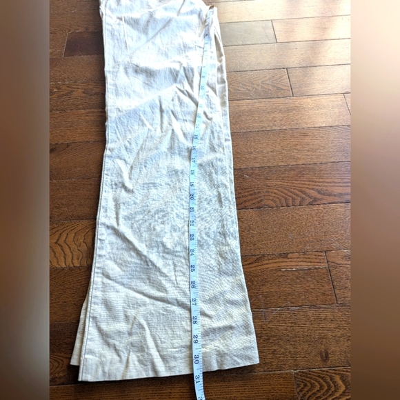 Seduction Tan Women's Linen/Rayon Pants Straight Leg Carrier Office Size Large - Picture 13 of 13